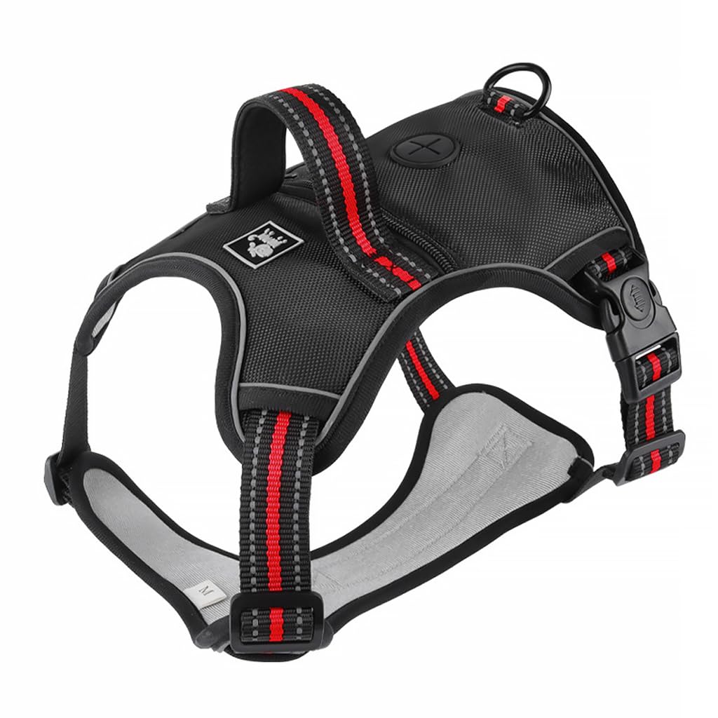 Qpets Dog Harness, Dog Vest Harness with Utility Zipper Pouch Outdoor Oxford Cloth Dog Vest Harness with Handle & D Ring, 360° Safety Reflective Strip Adjustable Harness for Dog (14-22.5kg, L) Qpets Dog Harness, Dog Vest Harness with Utility Zipper Pouch Outdoor Oxford Cloth Dog Vest Harness with Handle & D Ring, 360° Safety Reflective Strip Adjustable Harness for Dog (14-22.5kg, L)